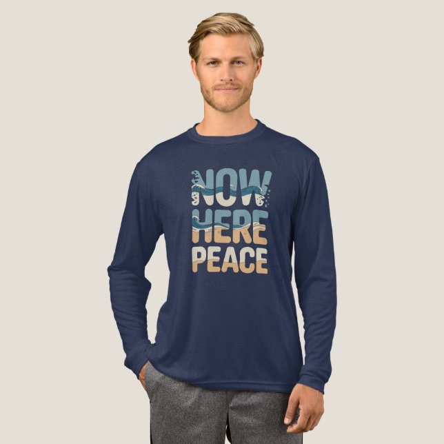 Lugn Våg Minimal Mental Välbefinnande T-Shirt (Hel framsida)