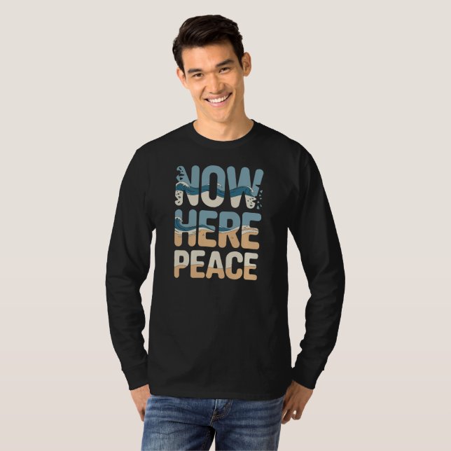 Lugn Våg Minimal Mental Välbefinnande T-Shirt (Hel framsida)