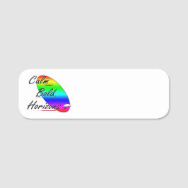 Lugn vågrätt runt vågrätt namnbricka