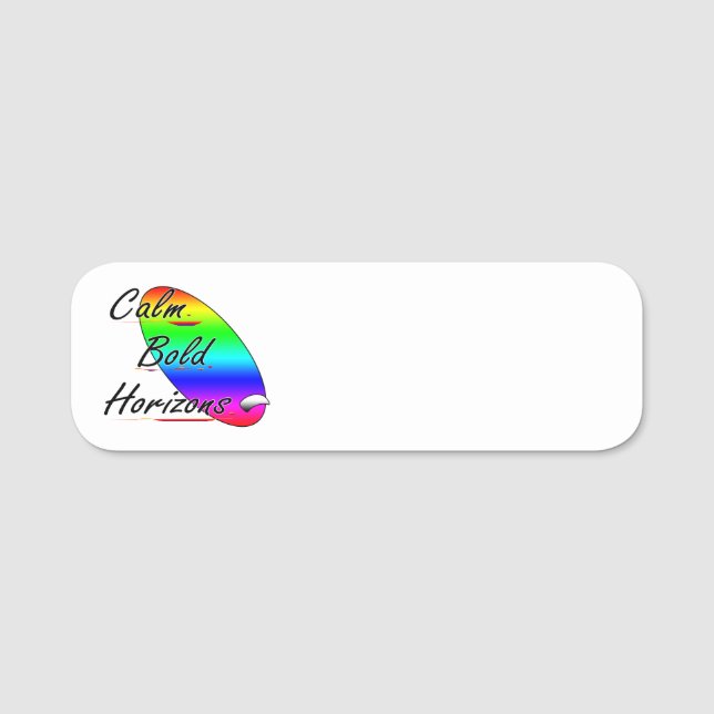 Lugn vågrätt runt vågrätt namnbricka (Framsida)