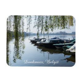 Lugn vår morgon, Donk Lake Belgien Magnet