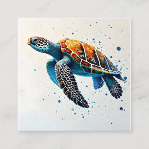 Lugn Vatten: Celebrate Sea Turtles med hav Fyrkantigt Visitkort
