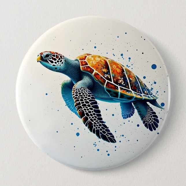 Lugn Vatten: Celebrate Sea Turtles med hav Knapp (Framsida)