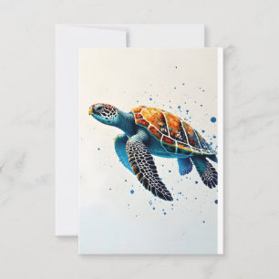 Lugn Vatten: Celebrate Sea Turtles med hav Tack Kort