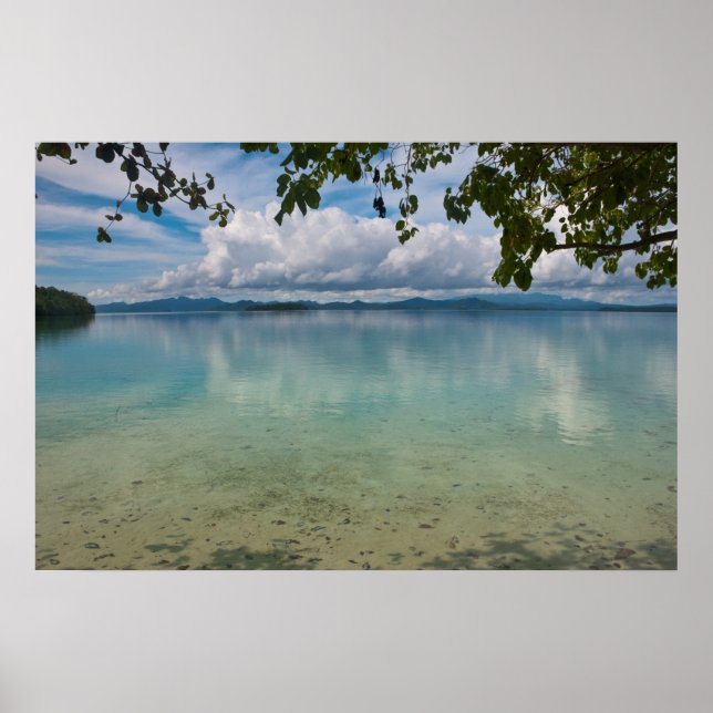 Lugn Vatten i Marovo-lagunen Poster (Framsidan)