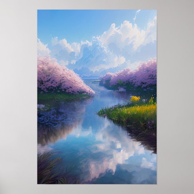 Lugn Vatten och Sakura Delight Poster (Framsidan)