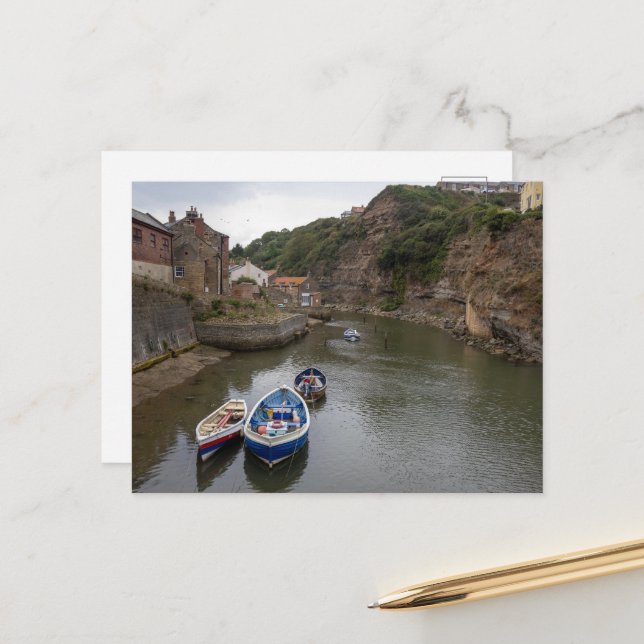 Lugn vid Staithes Beck Vykort (Fram/Back In Situ)