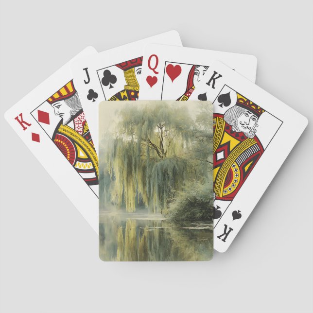 Lugn videpilsträd reflektion natur konst (10) casinokort (Baksidan)