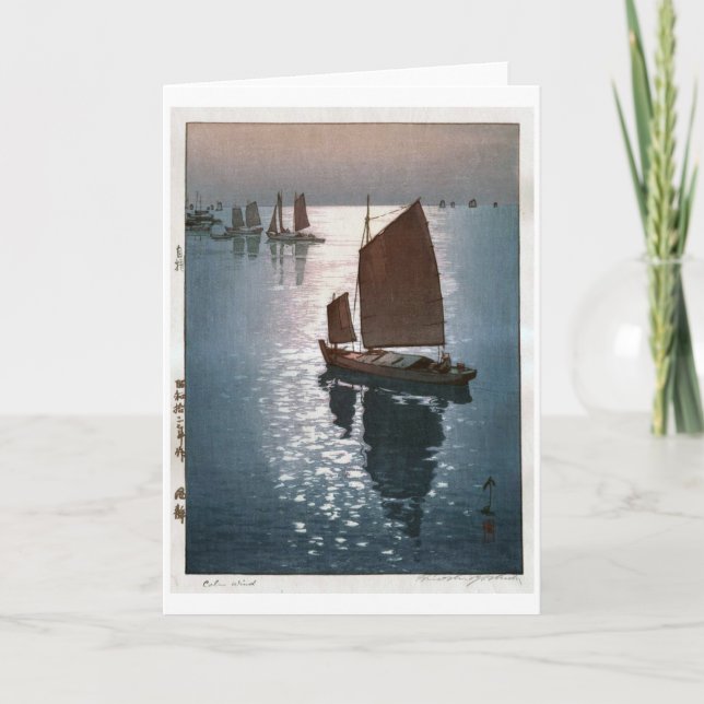 Lugn Vind, Hiroshi Yoshida, Woodcut Kort (Framsida)