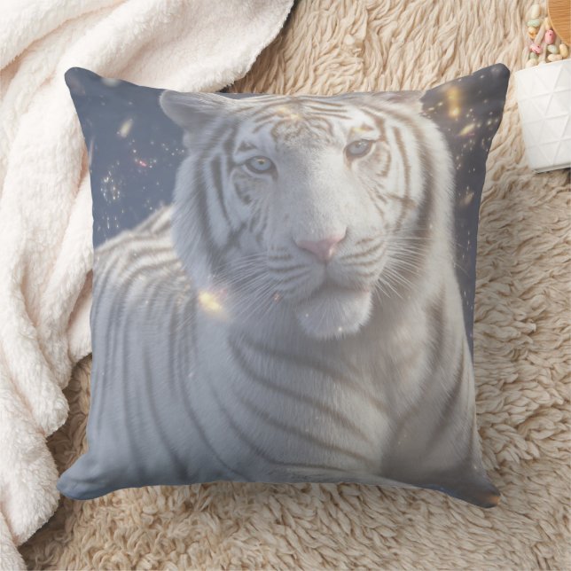 Lugn Vit Tiger Kudde (Filt)