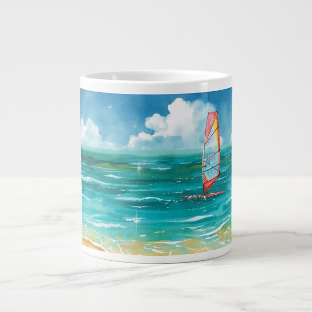 Lugn Windsurfscen Jumbo Mugg (Framsidan)