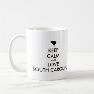 LUGNA anpassadeBEHÅLLA och KÄRLEK SOUTH CAROLINA Kaffemugg