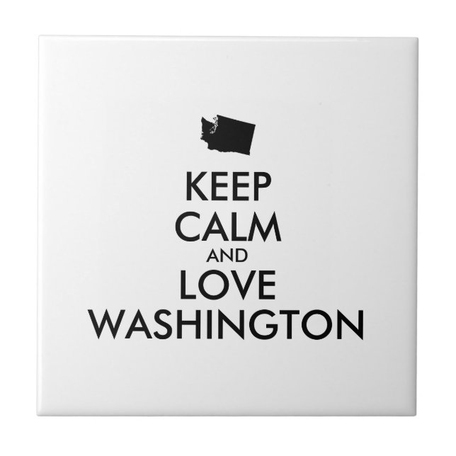 LUGNA anpassadeBEHÅLLA och KÄRLEK WASHINGTON Kakelplatta (Framsidan)