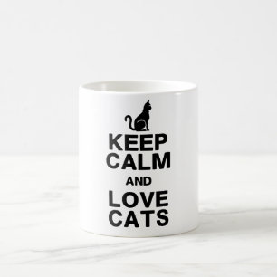 Lugna behålla & kärlekkattmugg kaffemugg