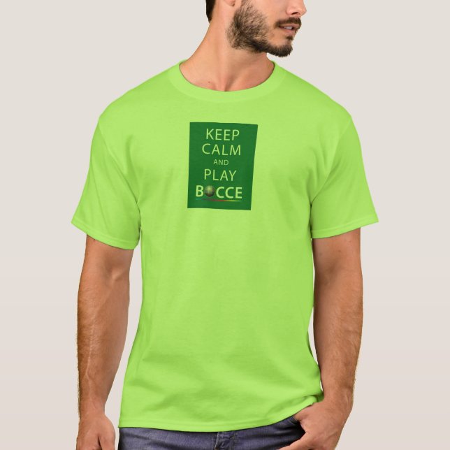 Lugna behålla & lekBocce T-tröja Tee Shirt (Framsida)
