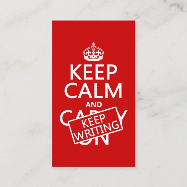 Lugna behålla och behållahandstil visitkort (Framsida)