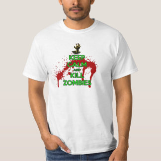 lugna behålla och dödazombies tee shirt