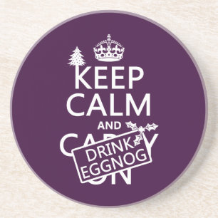 Lugna behålla och drinkEggnog (skräddarsy färge Underlägg