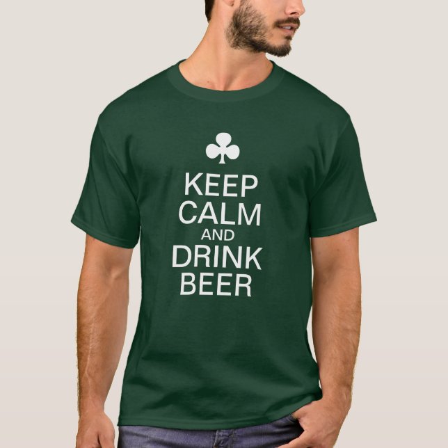 LUGNA BEHÅLLA och DRINKÖL 2 T Shirt (Framsida)