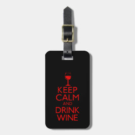 Lugna behålla och drinkvin bagagebricka