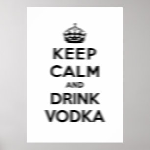 Lugna behålla och drinkvodka poster