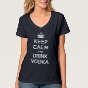 Lugna behålla och drinkvodka t-shirt
