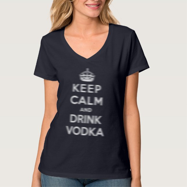 Lugna behålla och drinkvodka t-shirt (Framsida)