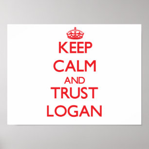 Lugna behålla och FÖRTROENDE Logan Poster