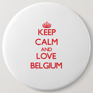Lugna behålla och kärlek Belgien Knapp