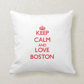 Lugna behålla och kärlek Boston Kudde