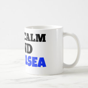Lugna behålla och kärlek Chelsea! Kaffemugg