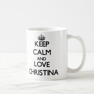 Lugna behålla och kärlek Christina Kaffemugg