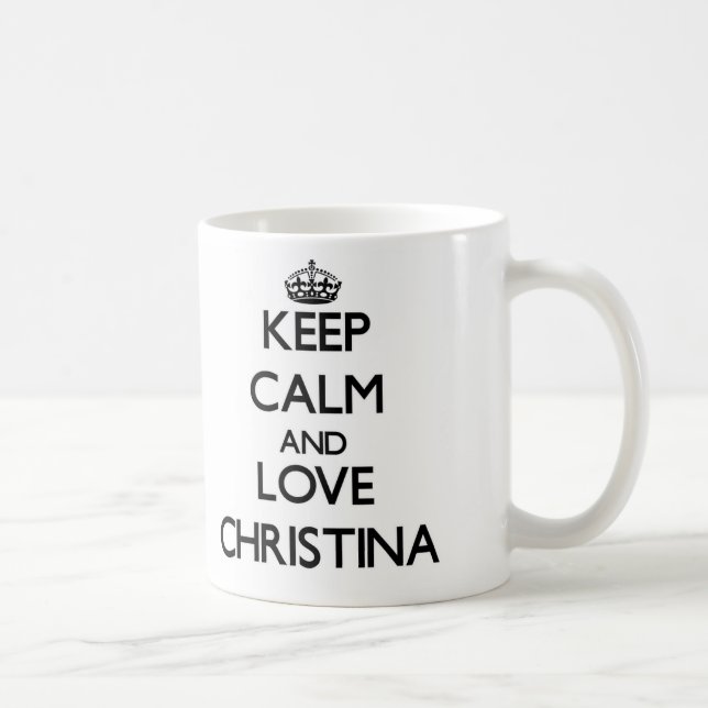 Lugna behålla och kärlek Christina Kaffemugg (Höger)