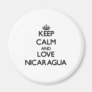 Lugna behålla och kärlek Nicaragua Magnet