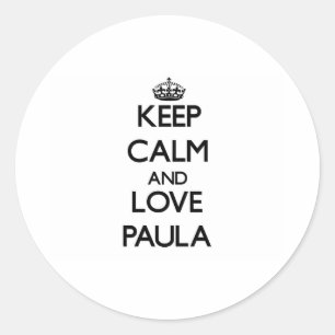 Lugna behålla och kärlek Paula Runt Klistermärke