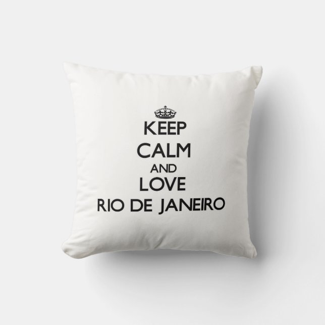 Lugna behålla och kärlek Rio de Janeiro Kudde (Framsida)