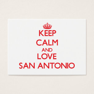 Lugna behålla och kärlek San Antonio Visitkort