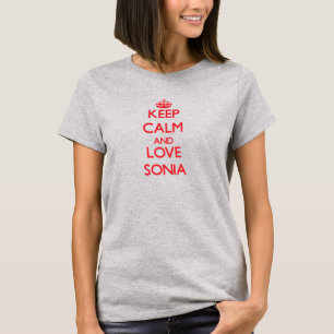 Lugna behålla och kärlek Sonia T-shirt