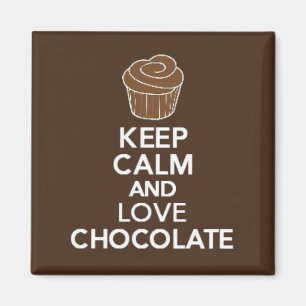 Lugna behålla och kärlekchokladmagnet magnet