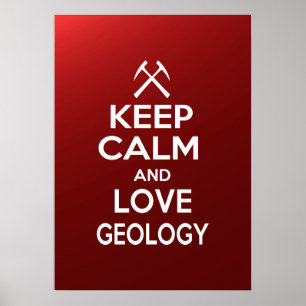 Lugna behålla och kärlekgeologi poster