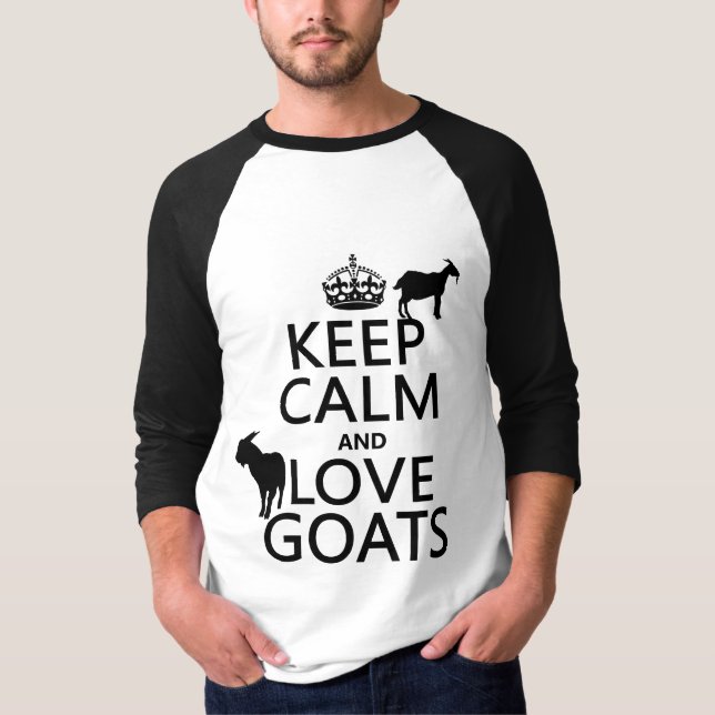 Lugna behålla och kärlekgetter t-shirt (Framsida)