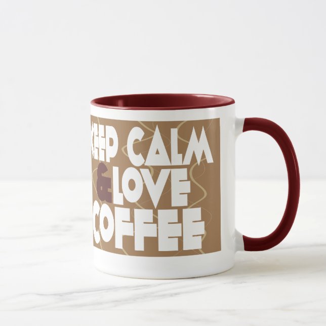 Lugna behålla och kärlekkaffemugg mugg (Höger)