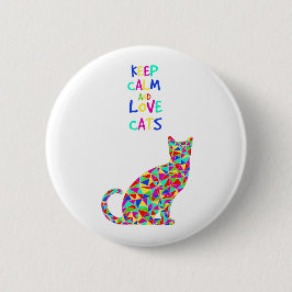 Lugna behålla och kärlekkatter knapp