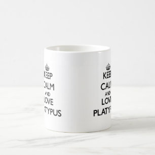 Lugna behålla och kärleknäbbdjur kaffemugg