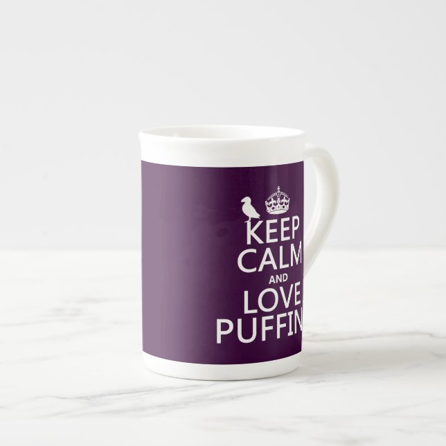 Lugna behålla och kärlekPuffins (någon Benporslin Mugg (Framsida höger)