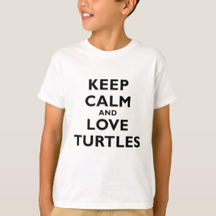 Lugna behålla och kärleksköldpaddor t-shirt