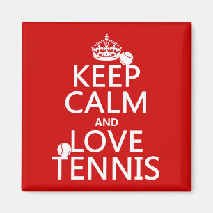 Lugna behålla och kärlektennis magnet