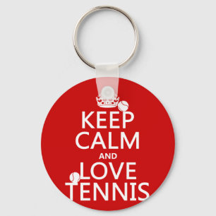 Lugna behålla och kärlektennis nyckelring