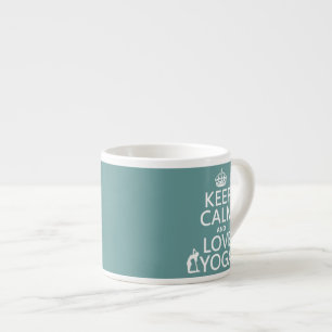 Lugna behålla och kärlekYoga (anpassadefärger) Espressomugg