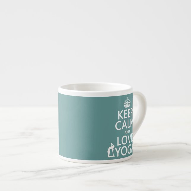 Lugna behålla och kärlekYoga (anpassadefärger) Espressomugg (Framsida höger)